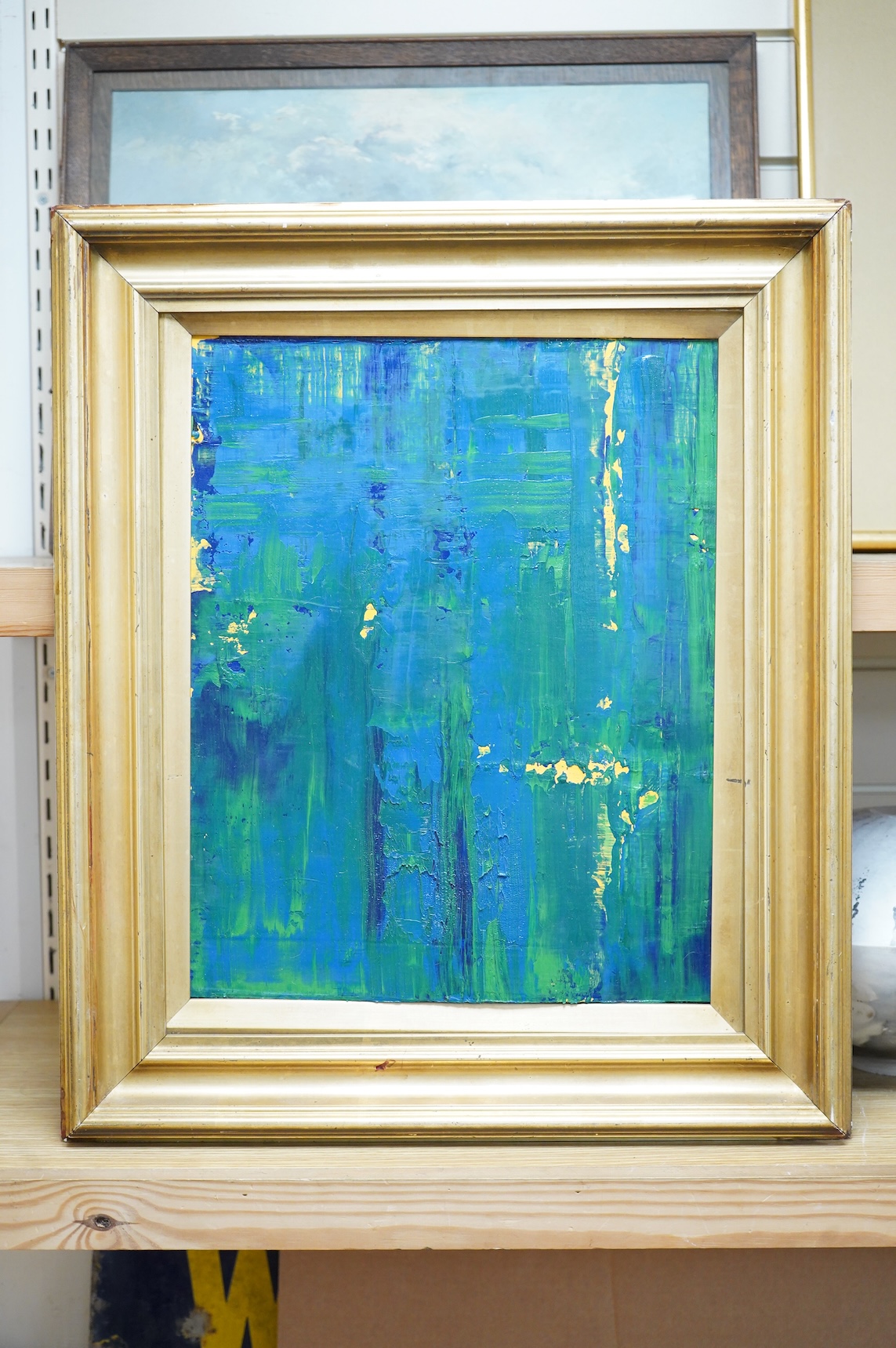 Attributed to Stephen Richardson Pope (b.1975), Untitled abstract composition, unsigned, oil on card, 42 x 33cm
